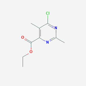 molecular formula C9H11ClN2O2 B1423661 6-氯-2,5-二甲基嘧啶-4-羧酸乙酯 CAS No. 76498-32-3