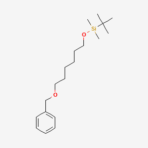 molecular formula C19H34O2Si B14236638 Silane, (1,1-dimethylethyl)dimethyl[[6-(phenylmethoxy)hexyl]oxy]- CAS No. 596803-99-5