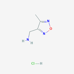 molecular formula C4H8ClN3O B1423665 (4-甲基-1,2,5-噁二唑-3-基)甲胺盐酸盐 CAS No. 1159825-48-5