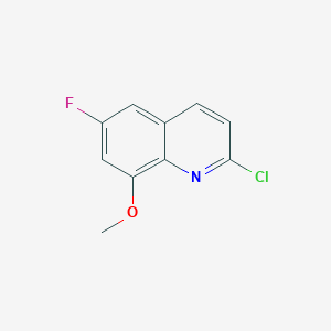 molecular formula C10H7ClFNO B1423666 2-Chloro-6-fluoro-8-methoxyquinoline CAS No. 1086398-43-7