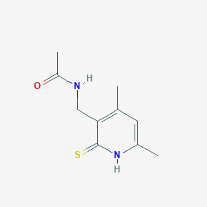 molecular formula C10H14N2OS B14236677 N-[(4,6-dimethyl-2-sulfanylidene-1H-pyridin-3-yl)methyl]acetamide CAS No. 552321-80-9