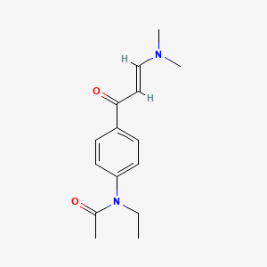 molecular formula C15H20N2O2 B14236689 N-{4-[(2E)-3-(Dimethylamino)-2-propenoyl]phenyl}-N-ethylacetamide 