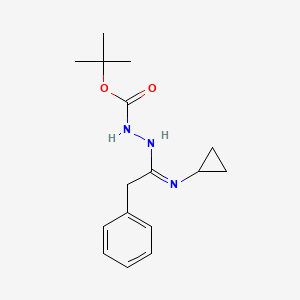 tert-Butyl 2-(1-(cyclopropylamino)-2-phenylethylidene)hydrazinecarboxylate
