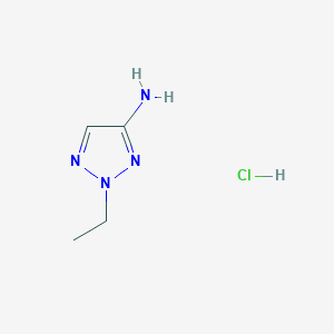molecular formula C4H9ClN4 B1423673 2-Ethyl-2H-1,2,3-triazol-4-amine hydrochloride CAS No. 1303994-03-7