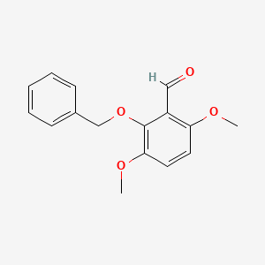 molecular formula C16H16O4 B14236737 Benzaldehyde, 3,6-dimethoxy-2-(phenylmethoxy)- CAS No. 211935-25-0