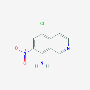 molecular formula C9H6ClN3O2 B1423674 5-Chloro-7-nitroisoquinolin-8-amine CAS No. 1246738-26-0