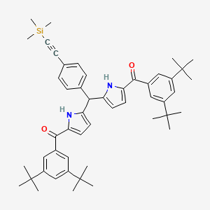 molecular formula C50H62N2O2Si B14236749 {({4-[(Trimethylsilyl)ethynyl]phenyl}methylene)bis[(1H-pyrrole-5,2-diyl)]}bis[(3,5-di-tert-butylphenyl)methanone] CAS No. 389799-87-5