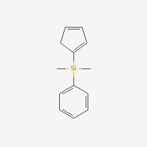 molecular formula C13H16Si B14236752 Cyclopenta-1,3-dien-1-yl-dimethyl-phenylsilane CAS No. 257619-10-6