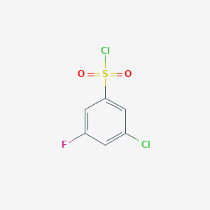 molecular formula C6H3Cl2FO2S B1423676 3-氯-5-氟苯基-1-磺酰氯 CAS No. 1131397-73-3