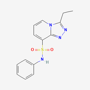molecular formula C14H14N4O2S B1423677 3-ethyl-N-phenyl[1,2,4]triazolo[4,3-a]pyridine-8-sulfonamide CAS No. 1291487-06-3
