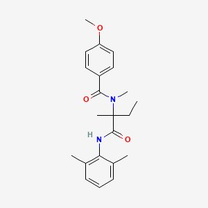 molecular formula C22H28N2O3 B14236771 N-[1-(2,6-dimethylanilino)-2-methyl-1-oxobutan-2-yl]-4-methoxy-N-methylbenzamide CAS No. 485826-64-0