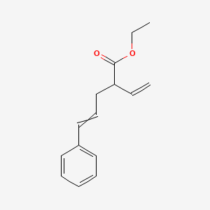 molecular formula C15H18O2 B14236827 Ethyl 2-ethenyl-5-phenylpent-4-enoate CAS No. 420811-77-4