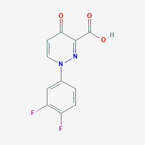 molecular formula C11H6F2N2O3 B1423684 1-(3,4-Difluorophenyl)-4-oxo-1,4-dihydropyridazine-3-carboxylic acid CAS No. 1291487-13-2