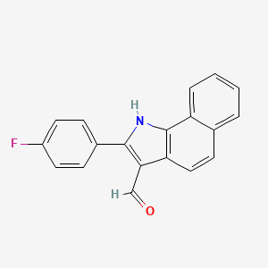 molecular formula C19H12FNO B14236840 2-(4-fluorophenyl)-1H-benzo[g]indole-3-carbaldehyde CAS No. 590397-88-9