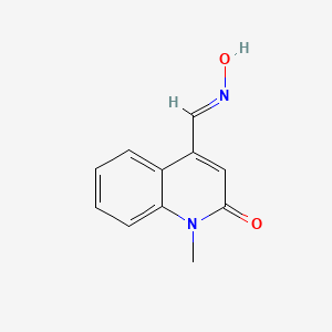 molecular formula C11H10N2O2 B1423687 1-Methyl-2-oxo-1,2-dihydroquinoline-4-carbaldehyde oxime CAS No. 216166-18-6