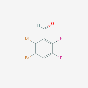 molecular formula C7H2Br2F2O B1423688 2,3-二溴-5,6-二氟苯甲醛 CAS No. 1263377-81-6