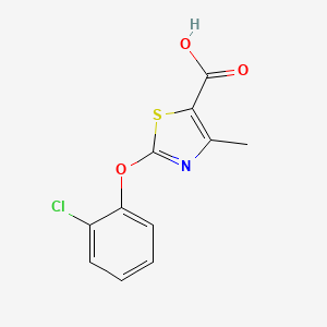 molecular formula C11H8ClNO3S B1423690 2-(2-Chlorophenoxy)-4-methyl-1,3-thiazole-5-carboxylic acid CAS No. 1232801-51-2