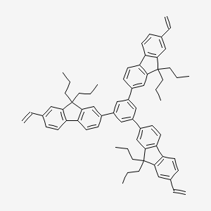 molecular formula C69H72 B14236910 2,2',2''-(Benzene-1,3,5-triyl)tris(7-ethenyl-9,9-dipropyl-9H-fluorene) CAS No. 500224-49-7