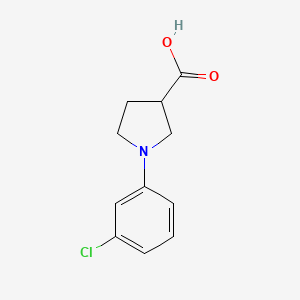 molecular formula C11H12ClNO2 B1423692 1-(3-氯苯基)吡咯烷-3-羧酸 CAS No. 1086374-92-6