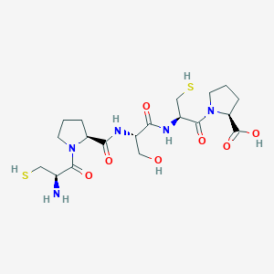 molecular formula C19H31N5O7S2 B14236947 L-Cysteinyl-L-prolyl-L-seryl-L-cysteinyl-L-proline CAS No. 220013-87-6