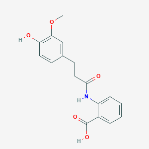 molecular formula C17H17NO5 B14236949 Benzoic acid, 2-[[3-(4-hydroxy-3-methoxyphenyl)-1-oxopropyl]amino]- CAS No. 565190-59-2