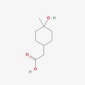 molecular formula C9H16O3 B1423699 2-(4-Hydroxy-4-methylcyclohexyl)acetic acid CAS No. 928063-59-6