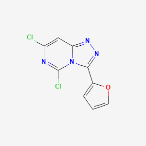 molecular formula C9H4Cl2N4O B14237003 5,7-Dichloro-3-(furan-2-yl)[1,2,4]triazolo[4,3-c]pyrimidine CAS No. 394652-88-1