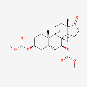 molecular formula C23H32O7 B14237030 Dimethyl (3beta)-17-oxoandrost-5-ene-3,7-diyl biscarbonate CAS No. 537718-20-0