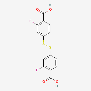 molecular formula C14H8F2O4S2 B14237040 Benzoic acid, 4,4'-dithiobis[2-fluoro- CAS No. 210416-38-9