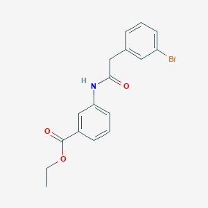 molecular formula C17H16BrNO3 B14237062 Benzoic acid, 3-[[(3-bromophenyl)acetyl]amino]-, ethyl ester CAS No. 388571-13-9