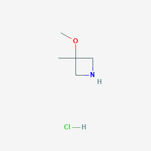 molecular formula C5H12ClNO B1423707 3-Methoxy-3-methylazetidine hydrochloride CAS No. 905843-93-8
