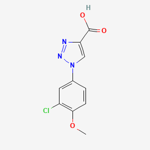 molecular formula C10H8ClN3O3 B1423710 1-(3-chloro-4-methoxyphenyl)-1H-1,2,3-triazole-4-carboxylic acid CAS No. 1267684-30-9