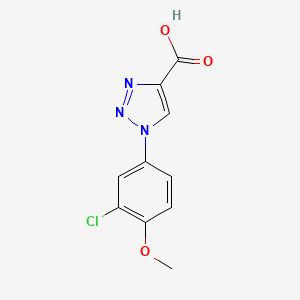 molecular formula C10H8ClN3O3 B1423710 1-(3-氯-4-甲氧基苯基)-1H-1,2,3-三唑-4-羧酸 CAS No. 1267684-30-9