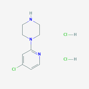 molecular formula C9H14Cl3N3 B1423714 1-(4-Chloro-pyridin-2-YL)-piperazine dihydrochloride CAS No. 1187932-16-6