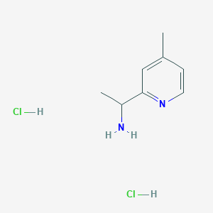 molecular formula C8H14Cl2N2 B1423715 1-(4-Methyl-pyridin-2-YL)-ethylamine dihydrochloride CAS No. 1187932-01-9