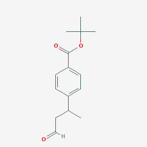molecular formula C15H20O3 B14237170 Tert-butyl 4-(4-oxobutan-2-yl)benzoate CAS No. 389625-40-5