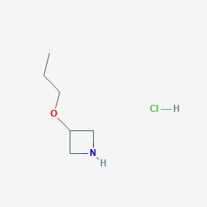 molecular formula C6H14ClNO B1423720 3-Propoxyazetidine hydrochloride CAS No. 897019-55-5