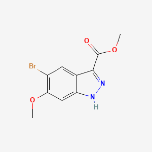 molecular formula C10H9BrN2O3 B1423721 methyl 5-bromo-6-methoxy-1H-indazole-3-carboxylate CAS No. 1134328-15-6