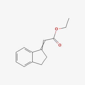 molecular formula C13H14O2 B1423724 Ethyl (2,3-dihydro-1H-inden-1-ylidene)acetate CAS No. 28002-99-5
