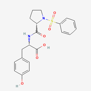 molecular formula C20H22N2O6S B14237245 L-Tyrosine, 1-(phenylsulfonyl)-L-prolyl- CAS No. 352275-26-4