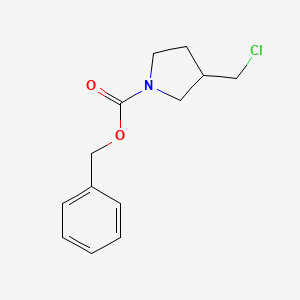 molecular formula C13H16ClNO2 B1423730 3-Chloromethyl-pyrrolidine-1-carboxylic acid benzyl ester CAS No. 476474-01-8
