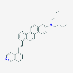 molecular formula C37H36N2 B14237316 N,N-Dibutyl-7-[2-(isoquinolin-5-YL)ethenyl]chrysen-2-amine CAS No. 591253-63-3