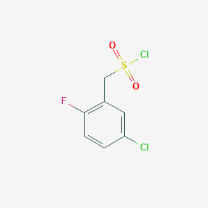 molecular formula C7H5Cl2FO2S B1423732 (5-Chloro-2-fluorophenyl)methanesulfonyl chloride CAS No. 1314961-07-3