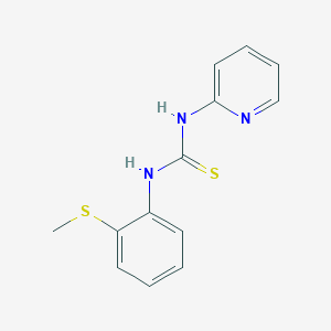 molecular formula C13H13N3S2 B14237361 Thiourea, N-[2-(methylthio)phenyl]-N'-2-pyridinyl- CAS No. 492467-33-1