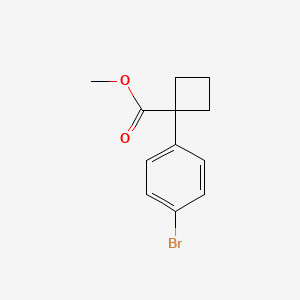 molecular formula C12H13BrO2 B1423737 METHYL 1-(4-BROMOPHENYL)CYCLOBUTANECARBOXYLATE CAS No. 1236357-65-5