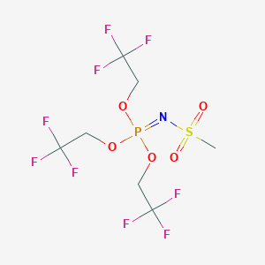 molecular formula C7H9F9NO5PS B14237394 Tris(2,2,2-trifluoroethyl) N-(methanesulfonyl)phosphorimidate CAS No. 378795-41-6
