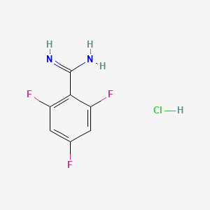 molecular formula C7H6ClF3N2 B1423741 2,4,6-Trifluorobenzimidamide hydrochloride CAS No. 1006047-63-7