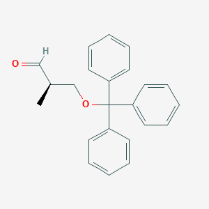 molecular formula C23H22O2 B14237412 Propanal, 2-methyl-3-(triphenylmethoxy)-, (2R)- CAS No. 392250-64-5