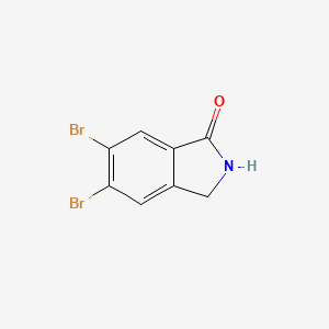 molecular formula C8H5Br2NO B1423747 5,6-二溴-2,3-二氢-异吲哚-1-酮 CAS No. 954239-43-1