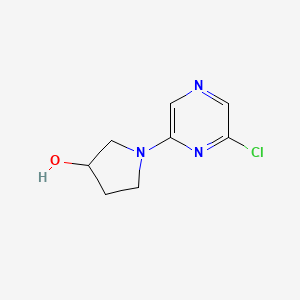 molecular formula C8H10ClN3O B1423749 1-(6-Chloropyrazin-2-yl)pyrrolidin-3-ol CAS No. 959239-43-1